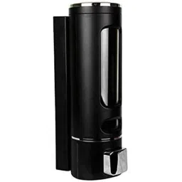 Fastgear 400ml Plastic Wall Mounted Cylindrical Black Liquid Soap Dispenser-image-43