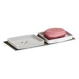ZAP Stainless Steel 2 In 1 Bathroom Soap Holder with Draining Tray-picture-17