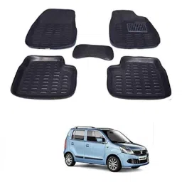 Kozdiko 5 Pcs 4D Black Car Foot Mat Set for Maruti Suzuki WagonR, koz_35561-picture-31