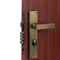 Handle Waala Sierra 10 inch 60mm Stainless Steel Antique Brass Finish Cylindrical Plate One Side Key Mortise Door Lock Set image 2