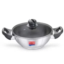 Prestige Platina 22cm Stainless Steel Non-Stick Kadhai with Lid 2.25 Litre Capacity &a; Induction Bottom, 36218-picture-10