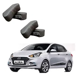 Kozdiko 4 Pcs CV Designer Grey Leatherite Neck Rest Car Cushion Pillow Set for Hyundai Aura-picture-20