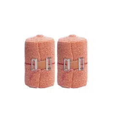 Easycrepe 6cmx4m Cotton Elastic Beige Crepe Bandage, (Pack of 2)-picture-36