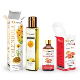 GoWoo 2 Pcs 10ml Natural Undiluted Grape Fruit Aroma Oil &a; 100ml Calendula Carrier Oil Set, GWOC629-P23+P171-picture-20