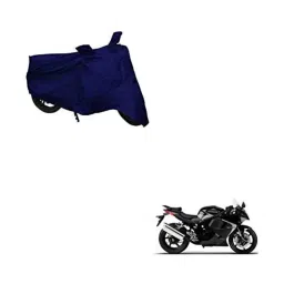 Kozdiko Polyester Matty Blue Dust &a; Waterproof Bike Body Cover with Mirror Pocket for Hyosung GT250R5-picture-48