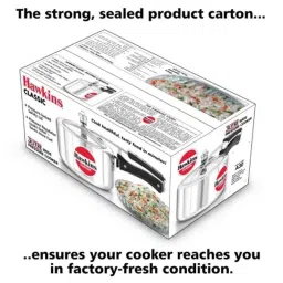 Hawkins Classic 3 Litre Aluminium Silver Pressure Cooker, HK-KW-CL3W (Pack of 5) image 4