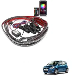 Kozdiko 12V Car Underbody Multicolor LED Strip Light Set with Wireless Remote for Maruti Suzuki Ritz-picture-14