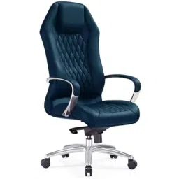Chairtech 66.04x132.715cm High Back Leatherette Blue Adjustable Executive Office Chair-picture-43
