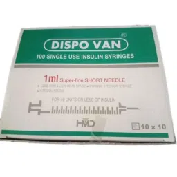 Dispo Van 100 Pcs U-40 1ml 31 G Insulin Syringe Box-picture-12