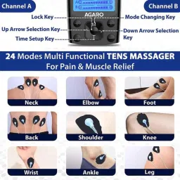 AGARO TM2421 Dual Channel Tens Massager Set with 24 Modes, 33536 image 2