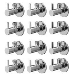 Spazio Stainless Steel Chrome Finish Turbo Angle Valve with Wall Flange (Pack of 12)-picture-19