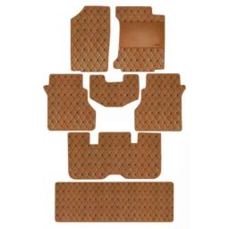 Elegant Luxury Leatherette Tan Carpet Car Mat Set for Ford Endeavour 2016 Onwards-picture-46
