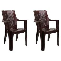 Italica Polypropylene Weather Brown Luxury Arm Chair, 9006-2 (Pack of 2)-picture-24