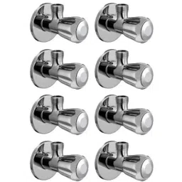 Drizzle Conty 8 Pcs Brass Chrome Finish Silver Angle Valve Set, AANGLECONTI8-picture-47