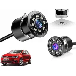 Auto Pearl 8 LED Black Waterproof &a; Shockproof HD Night Vision Car Reverse Parking Camera for Volkswagen Polo New 2020-picture-48