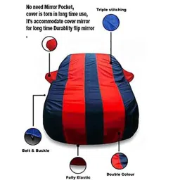 Tamanchi Autocare Polyester Red &a; Black Water Resistant Body Cover for Mahindra Bolero Camper Gold image 2