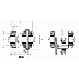 Fenner Fenaflex Spacer Coupling, Taper Lock, F110 SM30 180 image 2