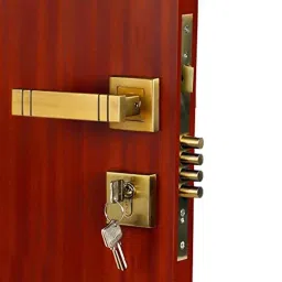Homexpert Rose Spacio 60mm Stainless Steel Antique Brass Finish Both Side Key Mortise Door Lock Set-image-14