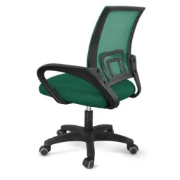 Furniturstation Leatherette Low Back Green Mesh Revolving Executive Chair-picture-41
