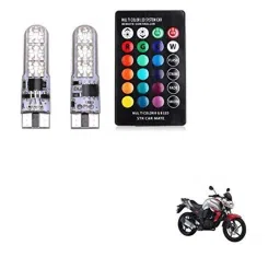 Kozdiko 2 Pcs T10 LED RGB Bike Interior Fancy/Parking Remote Control Light Set for Yamaha FZ-picture-25