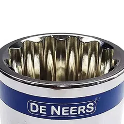 De Neers D-3 SAE 25mm 1 inch Chrome Vanadium Steel Drive Socket image 3