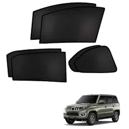 Kozdiko 4 Pcs Custom Fit Non Magnetic Curtains Mesh Car Sun Shade Set for Mahindra Bolero Neo-picture-39