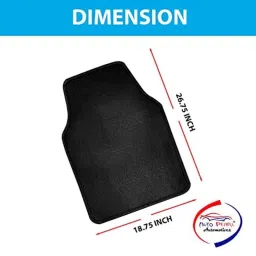 Auto Pearl 5 Pcs Polyester Black Car Floor Carpet Set for Toyota Innova 20012-2013 image 4