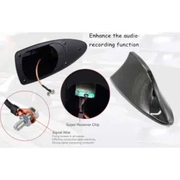 SureStrive Black Shark Fin Signal Receiver Antenna for Honda City 2023 Type-6 Model image 3