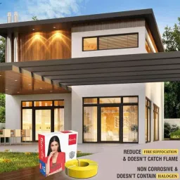 Fybros 1 Sqmm 90m Blue Single Core ZHFR Industrial Cable, FWC1047 image 4