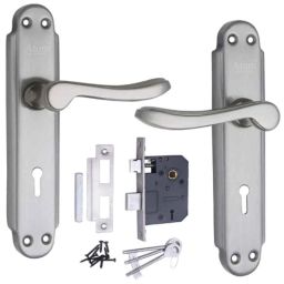 ATOM 7.5 inch Stainless Steel Silver Satin Finish Mortise Door Lock Set, MH-ALFA-KY-SS-picture-29