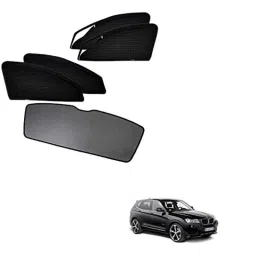 Kozdiko 5 Pcs Black Car Side Window Curtains Zipper with Dicky Magnetic Sunshade Set for BMW X3-picture-18