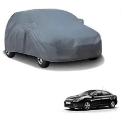 Kozdiko Polyester Matty Grey Car Body Cover with Mirror Pockets &a; Buckle Belt for Renault Fluence-picture-13