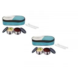 Carrolite 400ml Black &a; Blue Stainless Steel Lunchbox Buy 1 Get 1 Free, Comboblack_002-picture-10