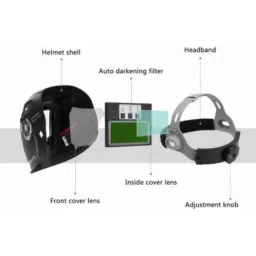 Techno Tronics A-1 Auto Darkening Solar Power Welding Helmet, Size: Standard image 4