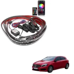 Kozdiko 12V Car Underbody Multicolor LED Strip Light Set with Wireless Remote for Mercedes Benz A-Class-picture-18
