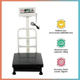 Honda 200kg and 10g Accuracy Industrial Weighing Scale, Mild Steel Platform Size: 400x400 mm image 3