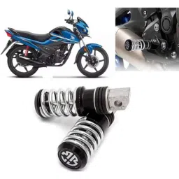 Auto Pearl 2 Pcs Steel Black Foot Rest Spring Coiled Set for Livo-picture-21