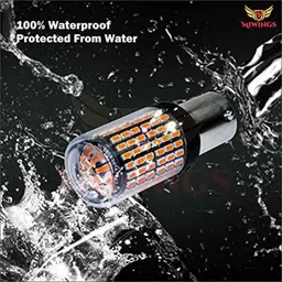 Miwings 144 SD 2800 Lumen 3014 Chipset Led Canbus Error Free Car Lamp 18W Car Turn Signal Indicator Light Bulbs Universal For Car Yeloow Amber144 SD Pack Of 2 image 3