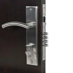 Homexpert MG1102 10 inch 60mm Stainless Steel Silver Cylindrical Plate Both Side Key Mortise Door Lock Set-picture-15