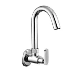 Drizzle Solo 1/2 inch Brass Chrome Finish Quarter Turn Sink Cock with Foam Flow &a; 360 deg Moveable Spout (Pack of 4) image 2