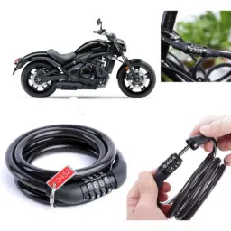 Auto Pearl PVC &a; Plastic Black Combination Cable Lock for Vulcan S BS6, 848-picture-37