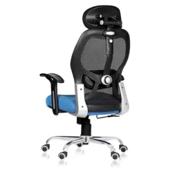 Rishabh Metrix Mesh Blue High Back Executive Chair, SKU-06 image 5