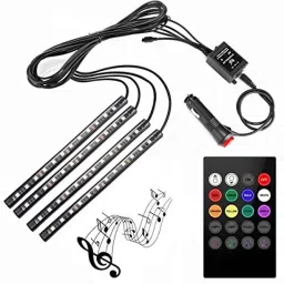 Kozdiko 48 LED 12V Multicolor Music Controlled Car Interior Atmosphere Strip Light Kit with Sound Active Function for Hyundai i10-picture-20