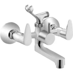 IRIS Vignet Brass Chrome Finish Silver Wall Mixer with Clutch-picture-32