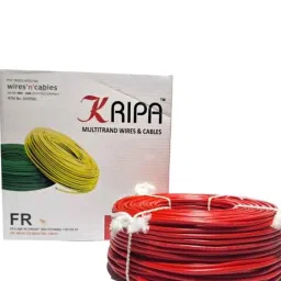 KRIPA 1 Sqmm Single Core Red FR PVC Insulated CCR Copper Wire for Domestic &a; Industrial Purpose, Length: 36 m-picture-18