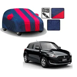 Kozdiko Polyester Blue &a; Red Waterproof Car Body Cover with Mirror Pockets, Buckle Belt, Triple Stiched &a; Fully Elastic for Maruti Suzuki New Swift 2018-picture-25