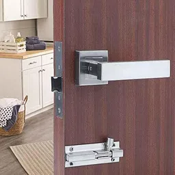 Saze Stainless Steel Matt Finish Rust Free Mortise Door Lock Set with Bolt Latch &a; Pull Handle, LB-1007 image 2