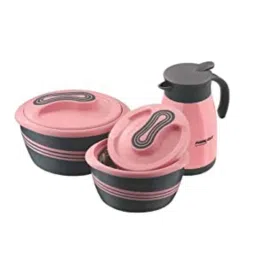 Pinnacle 3 Pcs Palazio Stainless Steel Pink Casserole Set-picture-36