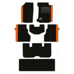 Elegant Duo Black &a; Orange Carpet Car Mat Set for Maruti XL6-picture-10