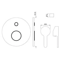 Jaquar Fusion Chrome Single Lever Exposed Parts Kit, FUS-CHR-29065K image 2